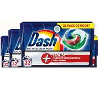 Dash 4 en 1 PODS - + quitamanchas extra - Cápsulas de detergente - Paquete ahorro de 4 x 32 lavados