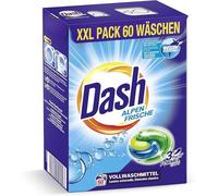 Dash Alpen Fresh Caps Pack ahorro 3 en 1 | 60 lavados | Caps detergente para ropa blanca y clara | Fórmula 3 en 1 para frescura, pureza y limpieza | Dermatológicamente probado (1,49 kg)