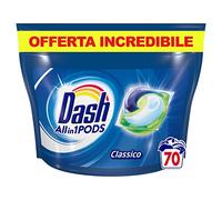 Dash - Bolsa de lunares regular, 70 tapas de 25 g/unidad, 70 unidades.