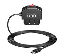 Dash Cam Charge Cable, Car Camera Charger Cord, Two Mode Hardwire Kit, Interactive Compact Low Profile Design, Continuous and Energy Modes for Control Cameras in Cars, Suvs, & Trucks 137.8 Inches