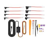 Dash CAM Hardwire Kit 12V 28V a 5V Mini Adaptador de Corriente USB para Mirror CAM Navegador GPS y Detector de, Cable de Alimentación de Vigilancia Las 24 Horas con Protección (Micro)