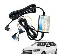 Dash Cam Hardwire Kit - Cable convertidor de 12 V-24 V a 5 V, fuente de alimentación para coche USB-C, cargador de 3 núcleos, protector de sección de baja tensión, kit de alimentación compacto para la