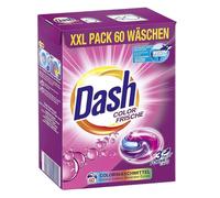 Dash Color Fresh Caps Pack ahorro 3 en 1 | 60 lavados | Para ropa colorida y oscura | Fórmula 3 en 1 para frescura, pureza y limpieza | Colores brillantes y dermatológicamente probados (1,49 kg)