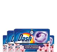 Dash Detergente en cápsulas 3 en 1 de flor de cerezo - 4 x 37 lavados - pack ahorro