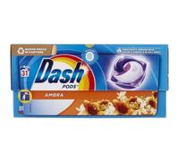 Dash Detergente Lavadora Pods Ambra 31 Lavados, 31 unidades