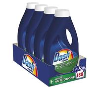 Dash Detergente para lavadora líquido, 188 lavados (4 x 47), tecnología antiolores neutralizados