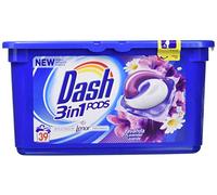 Dash Pods 3 in1 Detergente para Ropa Lavanda y manzanilla, tamaño máximo de 117 lavados, 3x39 cápsulas