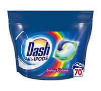 Dash Pods - Detergente para lavadora en cápsulas, 70 lavados, ahorra color, tamaño maxi, mantiene vivos los colores de tus prendas, eficaz incluso a baja temperatura
