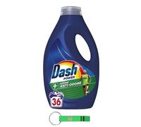 Dash Power Detersivo Liquido Lavatrice Anti-Odore, Detergente Líquido para Lavadora 36 Lavados, 1800 ml, Efecto Antiolor + Llavero Beni Culinari