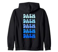 Dash Retro Name Stack Design Sudadera con Capucha