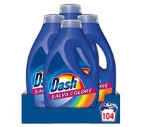 Dash Salva colore - Detergente líquido para lavadora, 5,2 l, 104 lavados, impecable contra las manchas en cada lavado