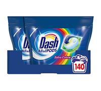 Dash Vaina - Detergente en cápsulas para lavadora, 140 lavados (2 x 70), ahorra color, maxi tamaño, mantiene vivos los colores de tus prendas, eficaz incluso a baja temperatura