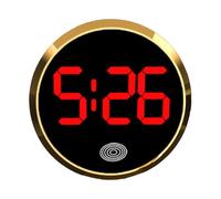 Dashboard Clock - 1.81in Car Digital Clock | Alloy Round Touch Luminous Display Timer - Glass Mirror Mini Instrument | Vehicle Interior Time Accessory - Dashboard Console Travel