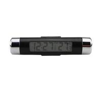 Dashboard Clock, Accurate Watch For Air Outlet, Multifuncional 2 en 1 Car Clock, Digital Temperature Gauge, Blue Backlight Auto Accessory For Dashboard Display