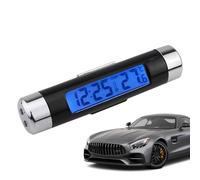 Dashboard Clock, Air Vent, 3.39x0.79in Car Gauge, Blue Backlight, Portable Function for Vehicle Interior, Time Monitoring, Temperature Check, Driving Convenience, Auto Accessory, Dashboard Upgrade