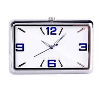 Dashboard Clock, Air Vent Clock, Stainless Steel Stylish Clip On Automotive Watch with Back Adhesive, Clear Time Display for Car Motorcycles Bicycles Decoration, 1 Piece, White