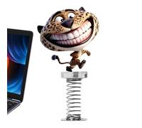 Dashboard Decorations | Spring Car Ornaments for Dashboard with Cartoon Animal Design | 2D Acrylic Charm Figurines with Non-Slip Base for Desk Girl Women Men Halloween