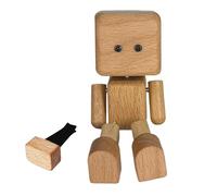 Dashboard Decorations, Wooden Figures Dash Statue, Swinging Aesthetic Figurine, 2.36x1.46x1.46 Inches Desktop Decor for Birthday, Christmas, Travel, Home, Studio, Classroom, Bookshelf Display