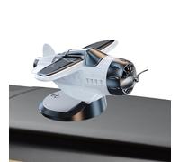 Dashboard Ornament, Solar Powered Car Dashboard Decorations, Miniature Airplane Collectible Figurines Vehicle Accessories Gift Display for Auto, Truck, Desktop, Home, Shelf,