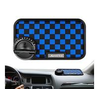 Dashboard Pad, Anti Slip Mat, 10.24x5.91 Inches Holder with Slots, Flexible PVC Storage Base, Rotating Mount with Red Design, Interior Organizer for Vehicle & Truck