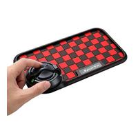 Dashboard Pad, antideslizante mate, 10,24 x 5,91 pulgadas, soporte con ranuras, flexible PVC Storage Base, Rotating Mount with Red Design, Interior Organizer for Vehicle & Truck