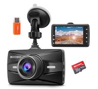 DashCam 1080P,Dash CAM Coche Pantalla IPS de 3 Pulgadas,Camara Coche de 170°,Camara Coche Grabadora con Tarjeta SD de 32G,Visión Nocturna,HDR,Grabación en Bucle,Sensor G,Vigilancia de Aparcamiento