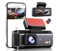 Dashcam, 4K WiFi Dash CAM Coche, Camara Coche con Pantalla IPS de 2.99", Camara Coche Grabadora con Tarjeta 64G, Super Visión, Gran 170°, Sensor G, App, Monitor de Aparcamiento, Grabación de Bucle