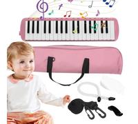 DASHIELL Instrumento Melódica de 37 Teclas, Kit Melódica de 37 Teclas | Piano de aire divertido | Piano portát de armónica para niños, divertido teclado de golpe, instrumentos musicales, juguetes
