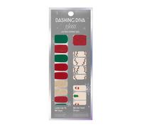 Dashing Diva Gloss Nail Strips - Santa Baby | Pegatizas de uas de gel de larga duracin resistentes a chips libres UV | Contiene 32 envolturas d