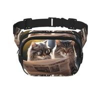 Dashing - Riñonera de moda con diseño de gatos, unisex, bolsa de mensajero deportiva de viaje