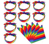 DASHUAIGE 8 bandanas de arco iris, bandana de rayas arcoíris del orgullo gay, diadema cuadrada para celebración de fiesta, Arco Iris, 55*55cm