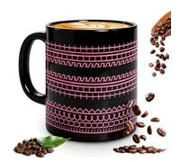 DASIAUTOEM Fuck This Shit Taza, 350 ml, divertida Fuck This Shit Mug, Taza de café con mensaje oculto, taza de café de cerámica para amantes del café con asa aislada para el trabajo (negro + rosa)