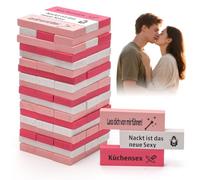 DASIAUTOEM Juego apilable de bloques de madera para parejas, 54 bloques de torre de lujuria, juegos sexuales para parejas, torre de amor, juego sexual para adultos, regalo para hombres y mujeres
