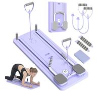 DASIAUTOEM Pilates Board, Pilates Reformer Set, Plegable Pilates Reformer Fitness Aparatos para el hogar, Dispositivo de entrenamiento abdominal con rebote automático y cuerda tensora para equipo de
