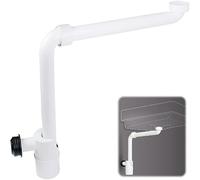 DASIAUTOEM Sifón de ahorro de espacio, 1 1/4 pulgadas, sifón para lavabo, tapón de olor para lavabo, sifón ajustable a 360°, tubo de desagüe con tapón de olor para baño, sifón plano
