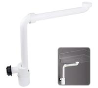 DASIAUTOEM Sifón de ahorro de espacio de 1/4 pulgadas, cierre de olor para lavabo, sifón ajustable 360°, tubo de drenaje con cierre de olores, sifón de ahorro de espacio para baño, sifón plano, color