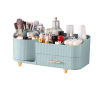 DASITON Organizador de Maquillaje de Gran Capacidad, Giratorio 360°, Multifuncional con Cajón, para Tocador, Baño y Dormitorio (Verde)