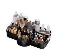 DASITON Organizador de maquillaje giratorio grande, soporte grande para brochas de maquillaje, organizador de cosméticos, organizador de maquillaje de baño, encimera para encimera de baño, tocador