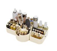 DASITON Organizador de maquillaje giratorio grande, soporte grande para brochas de maquillaje, organizador de cosméticos, organizador de maquillaje de baño para encimera de baño, tocador, tocador