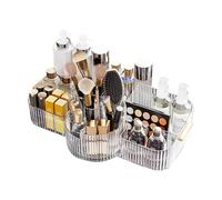 DASITON Organizador de maquillaje giratorio grande, soporte grande para brochas de maquillaje, organizador de cosméticos, organizador de maquillaje de baño para encimera de baño, tocador, tocador