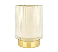 DASITON Organizador de Maquillaje,Organizador de Brochas de Maquillaje,Porta Brochas Maquillaje de Cristal,Organizador de Cosméticos,Almacenamiento de Cosméticos para Tocador,Baño,Dormitorio(Crema L)