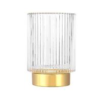 DASITON Organizador de Maquillaje,Organizador de Brochas de Maquillaje,Porta Brochas Maquillaje de Cristal,Organizador de Cosméticos,Almacenamiento de Cosméticos para Tocador,Baño,Dormitorio(Claro L)