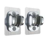 DASITON Soporte de Ducha,Soporte de Ducha Ajustable 90°,Soporte de Ducha de Pasta Fuerte,Sin Taladrar,Soporte de Ducha Universal,Soporte de Pared,Resistente al Agua,Resistente a la Humedad(Plateado2P)