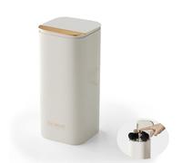 DASITON Soporte para brochas de maquillaje con tapa, organizador de brochas de maquillaje de 4 ranuras, organizador de cosméticos de maquillaje de elevación automática, para decoración de tocador,