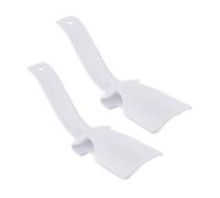 DASJKDI 1 par de ayudantes zapatos perezosos plástico Unisex, calzador portátil, calcetín, deslizador, mango viaje, ayuda elevación para todos los zapatos(White)