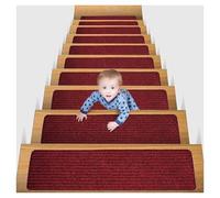 DASJKDI 10 Alfombrillas for escaleras, sin Pegamento, Autoadhesivas, Antideslizantes, con Diferentes Patrones y absorción de Agua. para escaleras Interiores