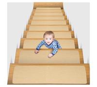 DASJKDI 10 Alfombrillas for escaleras, sin Pegamento, Autoadhesivas, Antideslizantes, con Diferentes Patrones y absorción de Agua. para escaleras Interiores