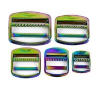 DASJKDI 2/4 Piezas De 19/25/32/38/50 Mm, Hebillas Ajustables For Correas Mochila, Cierre Deslizante, Hebilla Cinturón para ocasiones de negocios, accesorios de bricolaj(Colored,32mm-2Pcs)