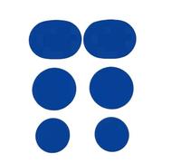 DASJKDI 3 juegos 6 uds parche frontal autoadhesivo malla for calzado deportivo reparación de agujeros impermeables parches talón for hombres for zapatos per punta e tallone di sneakers(Sapphire)