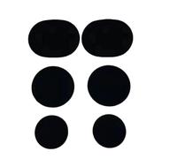 DASJKDI 3 juegos 6 uds parche frontal autoadhesivo malla for calzado deportivo reparación de agujeros impermeables parches talón for hombres for zapatos per punta e tallone di sneakers(Black)